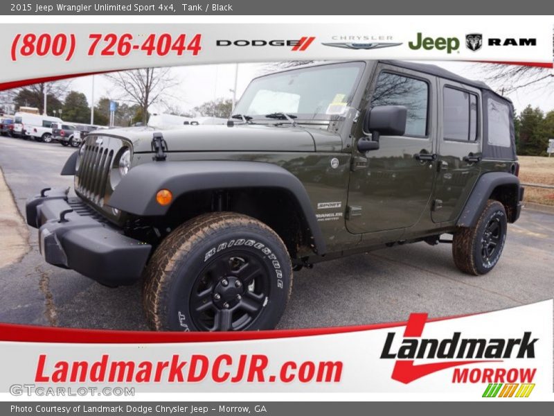 Tank / Black 2015 Jeep Wrangler Unlimited Sport 4x4