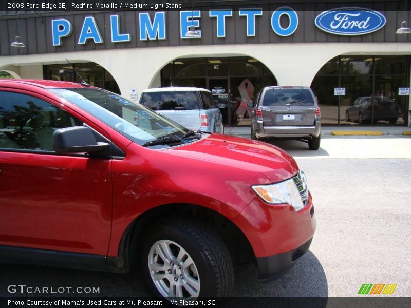 Redfire Metallic / Medium Light Stone 2008 Ford Edge SE