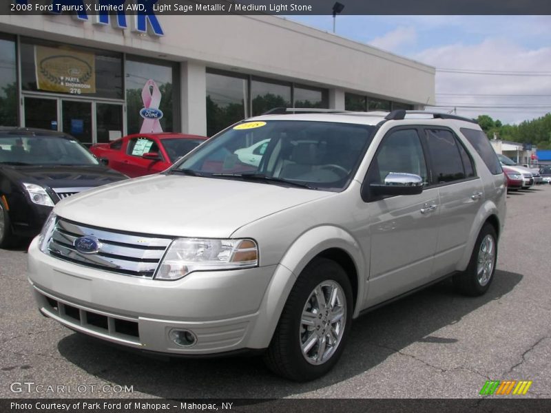 Light Sage Metallic / Medium Light Stone 2008 Ford Taurus X Limited AWD