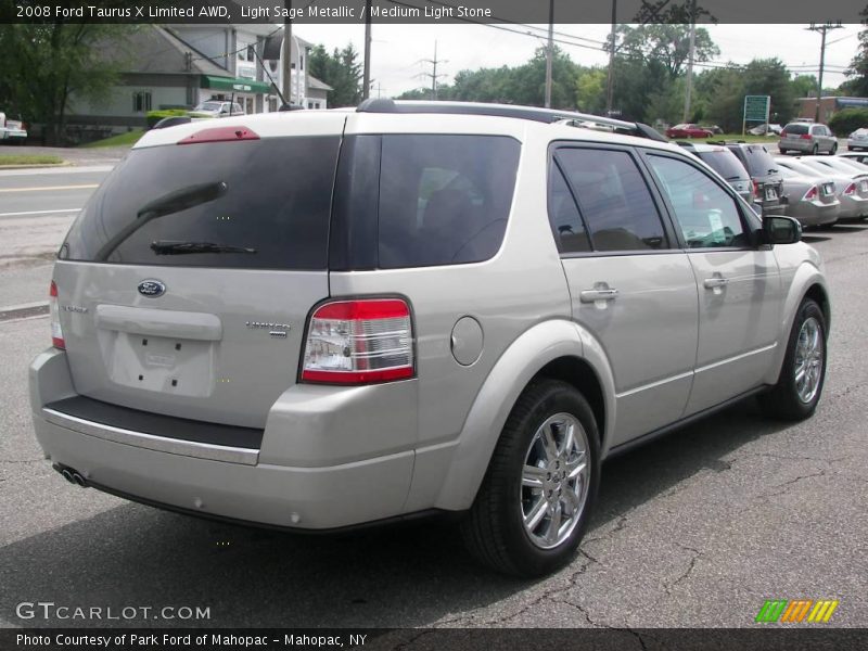 Light Sage Metallic / Medium Light Stone 2008 Ford Taurus X Limited AWD