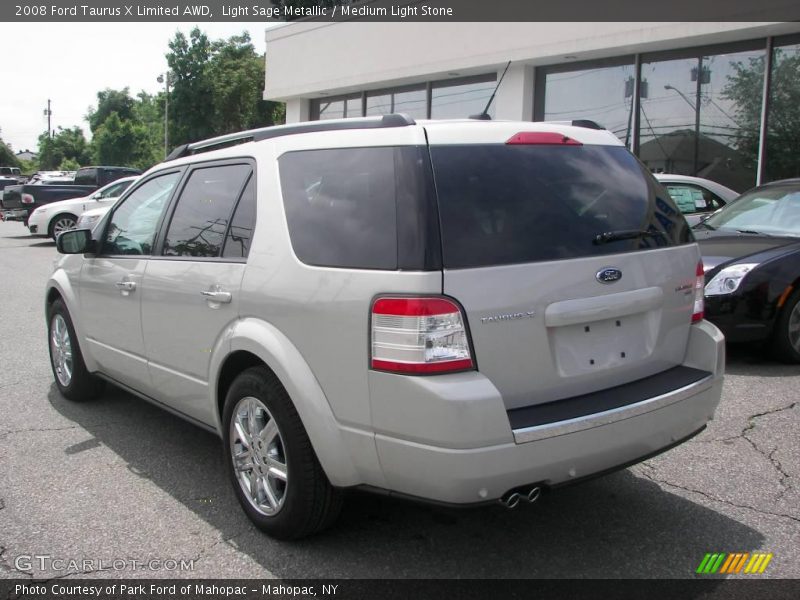 Light Sage Metallic / Medium Light Stone 2008 Ford Taurus X Limited AWD