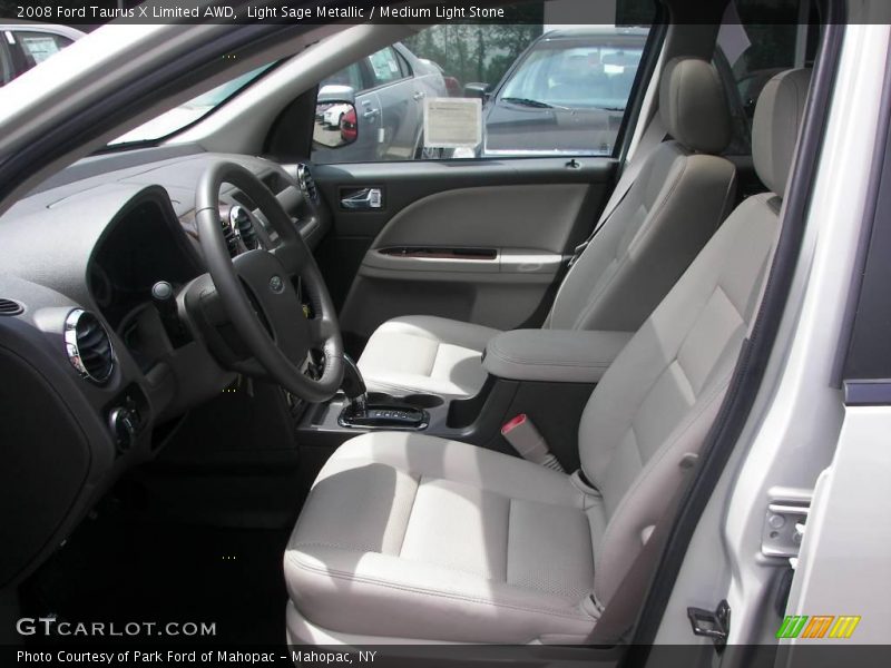 Light Sage Metallic / Medium Light Stone 2008 Ford Taurus X Limited AWD