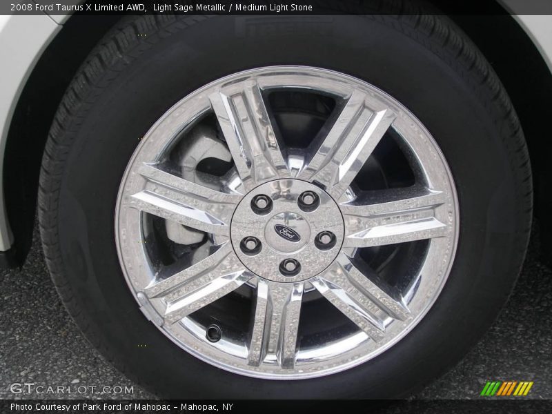 Light Sage Metallic / Medium Light Stone 2008 Ford Taurus X Limited AWD