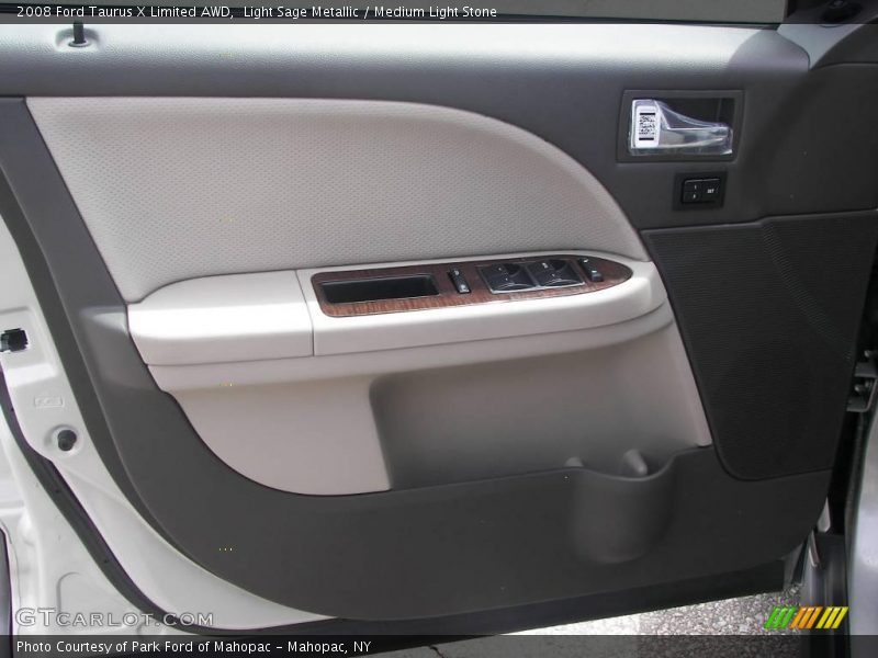 Light Sage Metallic / Medium Light Stone 2008 Ford Taurus X Limited AWD