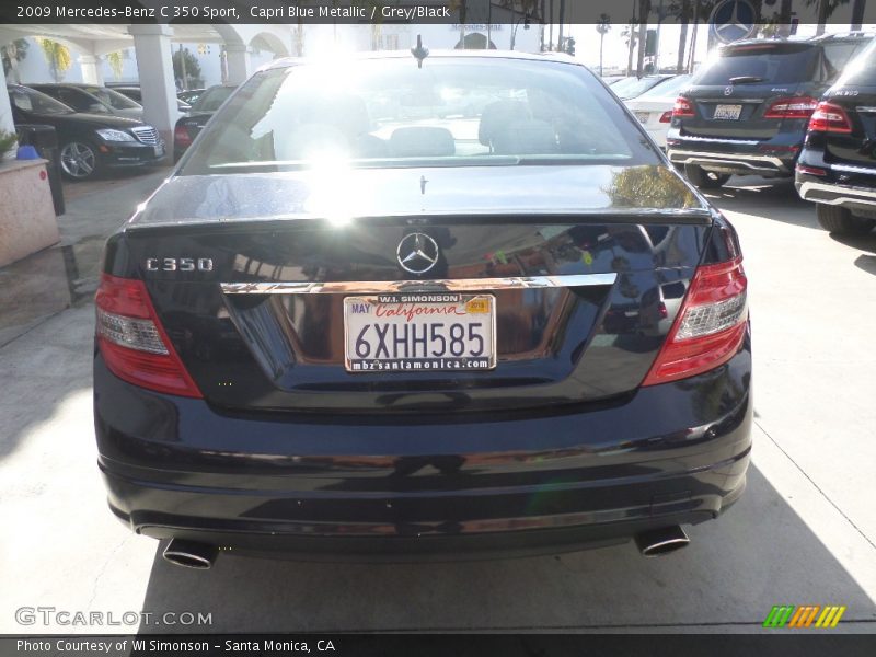 Capri Blue Metallic / Grey/Black 2009 Mercedes-Benz C 350 Sport