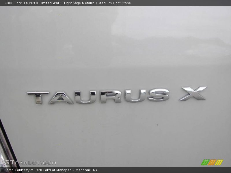 Light Sage Metallic / Medium Light Stone 2008 Ford Taurus X Limited AWD
