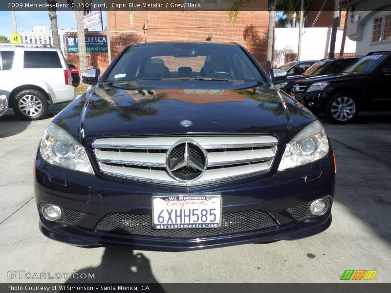 Capri Blue Metallic / Grey/Black 2009 Mercedes-Benz C 350 Sport