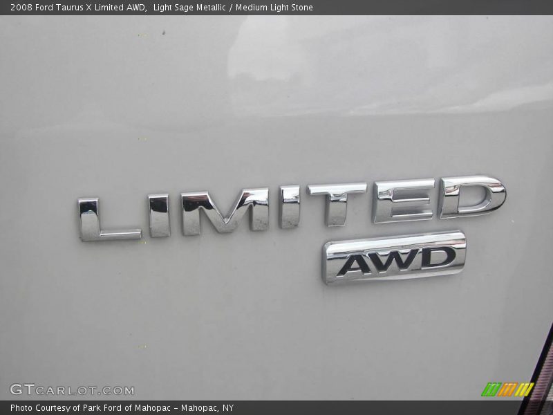 Light Sage Metallic / Medium Light Stone 2008 Ford Taurus X Limited AWD