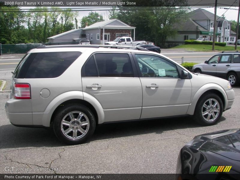 Light Sage Metallic / Medium Light Stone 2008 Ford Taurus X Limited AWD