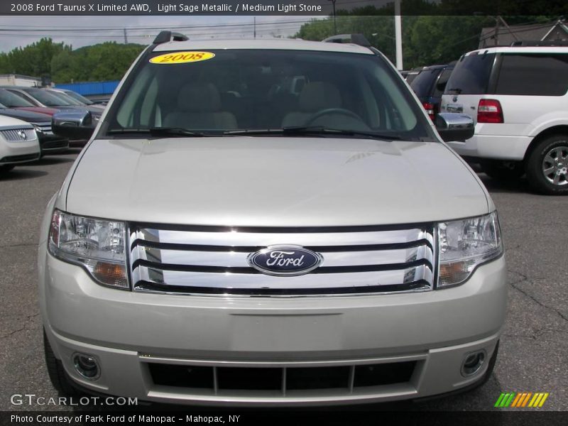 Light Sage Metallic / Medium Light Stone 2008 Ford Taurus X Limited AWD
