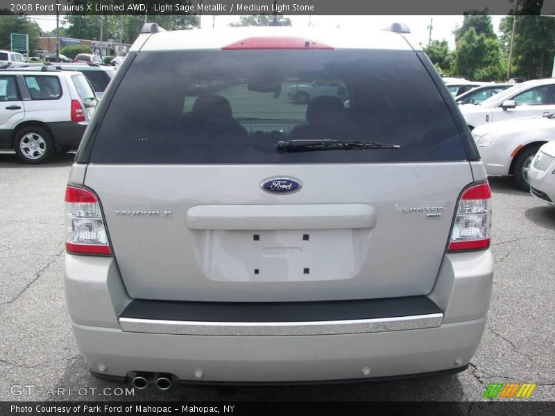 Light Sage Metallic / Medium Light Stone 2008 Ford Taurus X Limited AWD