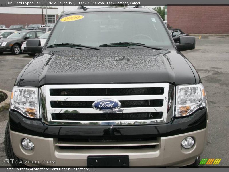 Black / Charcoal Black Leather/Camel 2009 Ford Expedition EL Eddie Bauer 4x4
