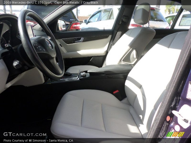 Capri Blue Metallic / Grey/Black 2009 Mercedes-Benz C 350 Sport