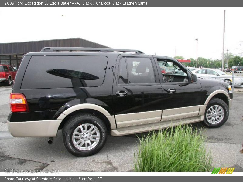 Black / Charcoal Black Leather/Camel 2009 Ford Expedition EL Eddie Bauer 4x4