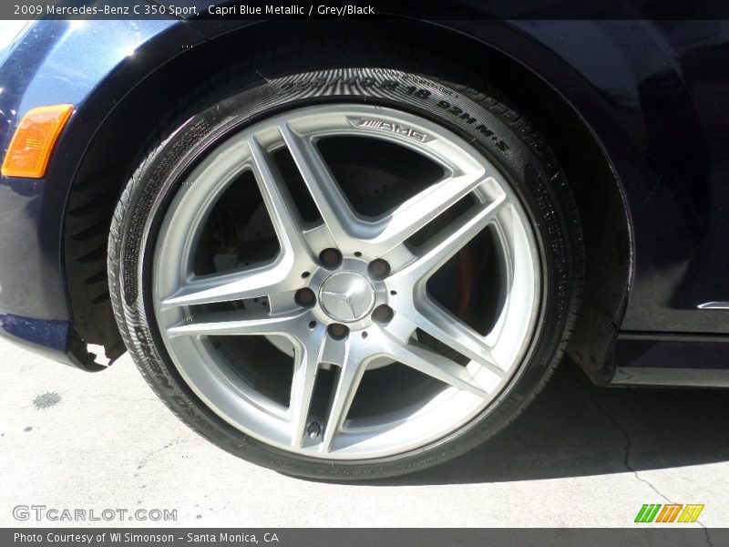 Capri Blue Metallic / Grey/Black 2009 Mercedes-Benz C 350 Sport