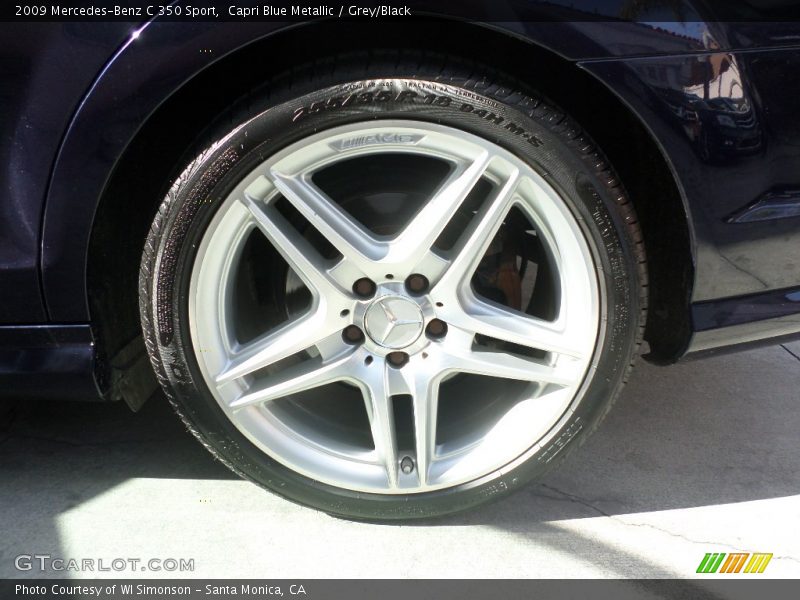 Capri Blue Metallic / Grey/Black 2009 Mercedes-Benz C 350 Sport