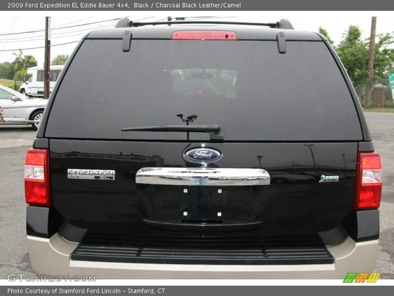 Black / Charcoal Black Leather/Camel 2009 Ford Expedition EL Eddie Bauer 4x4