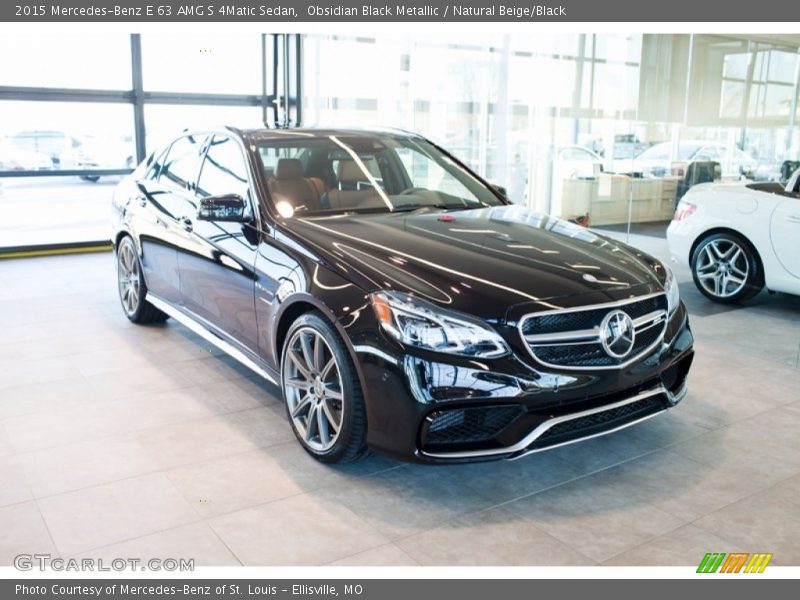 Obsidian Black Metallic / Natural Beige/Black 2015 Mercedes-Benz E 63 AMG S 4Matic Sedan