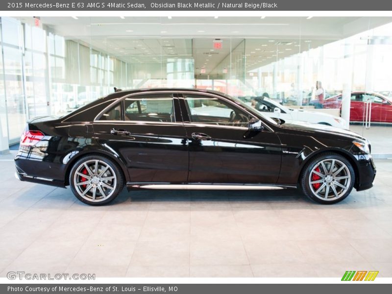 Obsidian Black Metallic / Natural Beige/Black 2015 Mercedes-Benz E 63 AMG S 4Matic Sedan