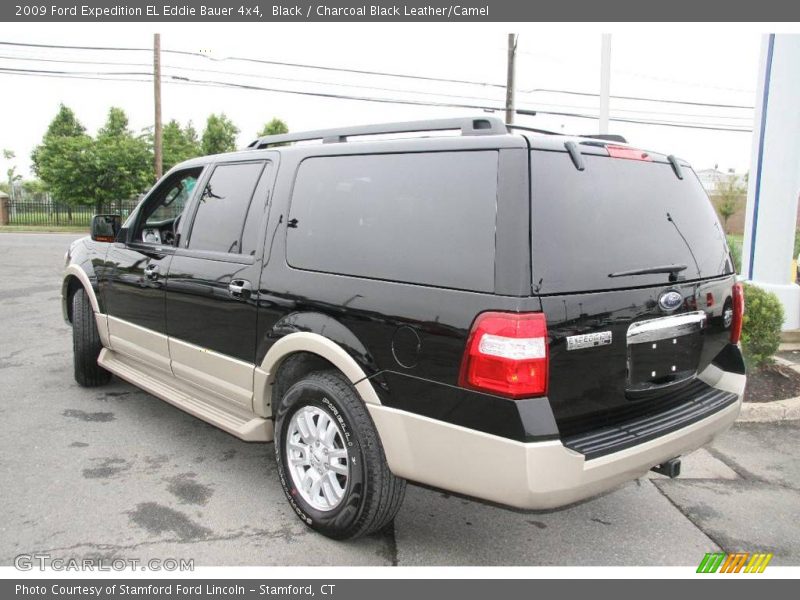 Black / Charcoal Black Leather/Camel 2009 Ford Expedition EL Eddie Bauer 4x4