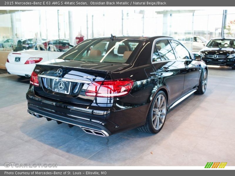 Obsidian Black Metallic / Natural Beige/Black 2015 Mercedes-Benz E 63 AMG S 4Matic Sedan