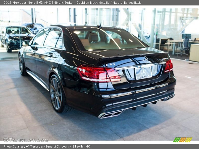 Obsidian Black Metallic / Natural Beige/Black 2015 Mercedes-Benz E 63 AMG S 4Matic Sedan