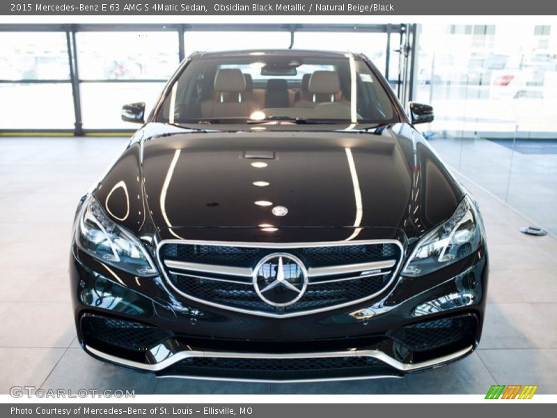 Obsidian Black Metallic / Natural Beige/Black 2015 Mercedes-Benz E 63 AMG S 4Matic Sedan