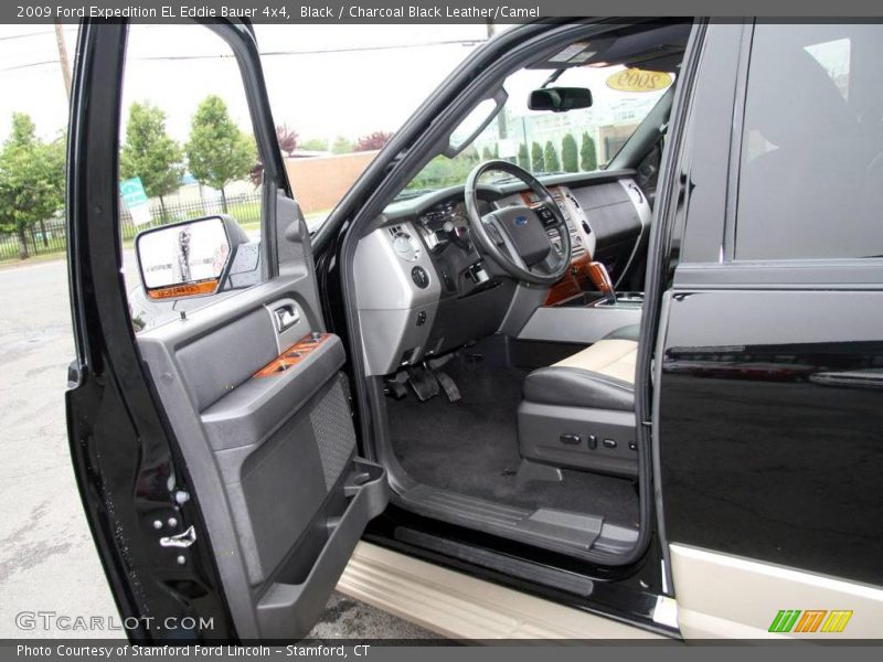 Black / Charcoal Black Leather/Camel 2009 Ford Expedition EL Eddie Bauer 4x4