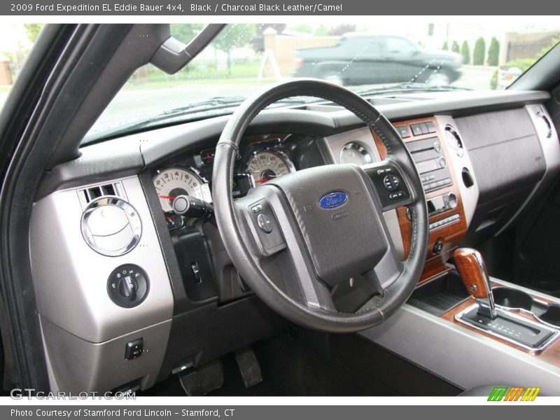 Black / Charcoal Black Leather/Camel 2009 Ford Expedition EL Eddie Bauer 4x4