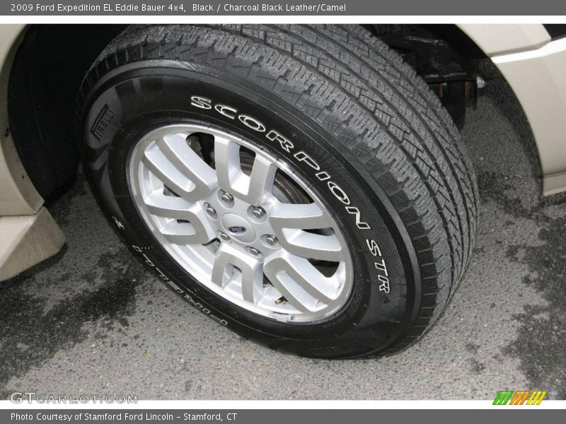 Black / Charcoal Black Leather/Camel 2009 Ford Expedition EL Eddie Bauer 4x4