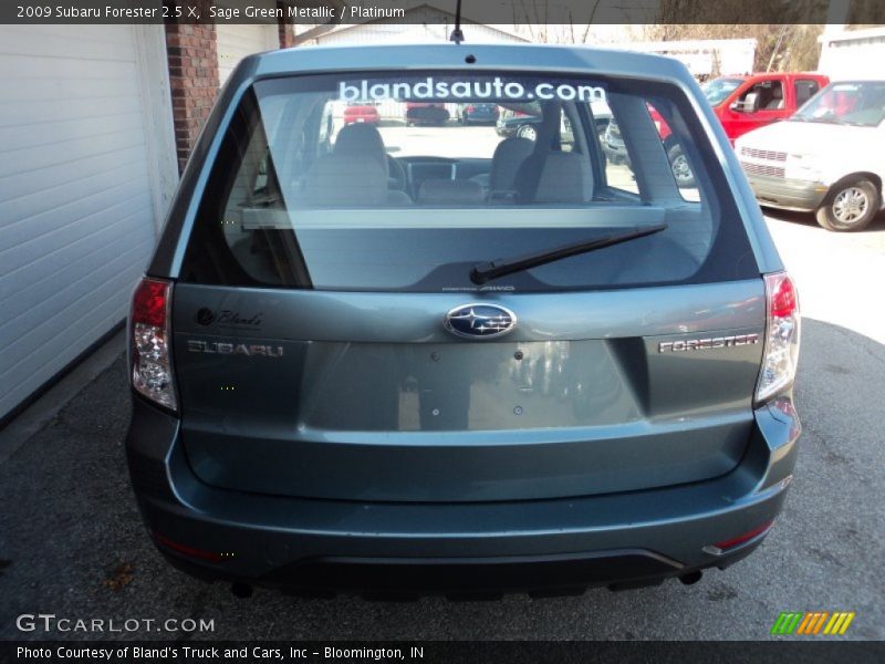 Sage Green Metallic / Platinum 2009 Subaru Forester 2.5 X