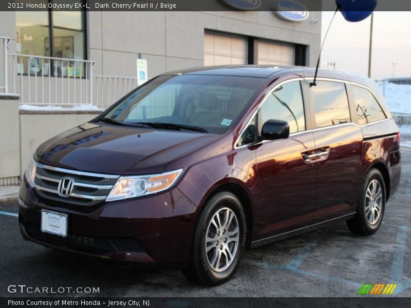 Dark Cherry Pearl II / Beige 2012 Honda Odyssey EX-L