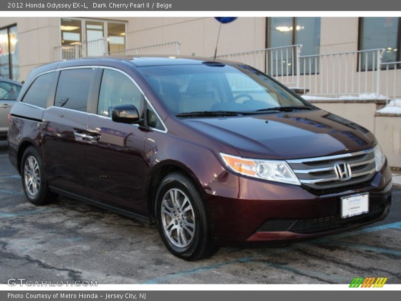 Dark Cherry Pearl II / Beige 2012 Honda Odyssey EX-L