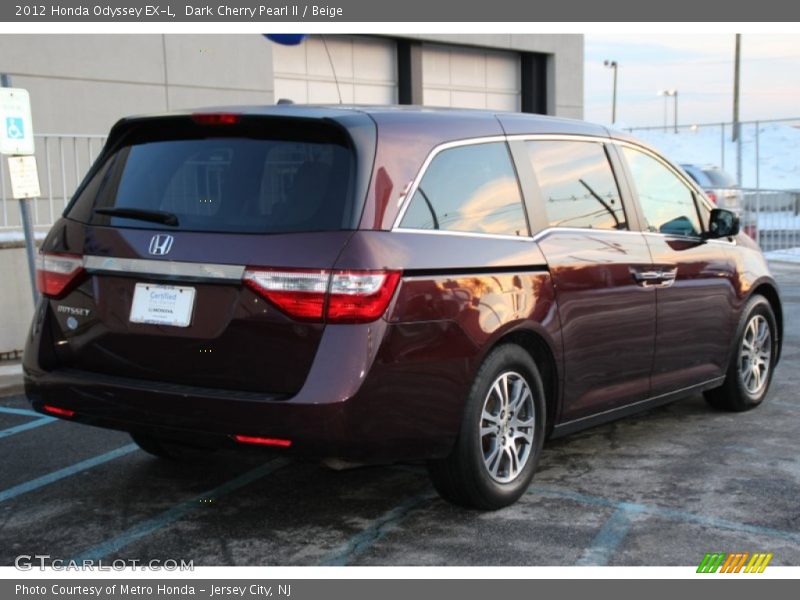 Dark Cherry Pearl II / Beige 2012 Honda Odyssey EX-L