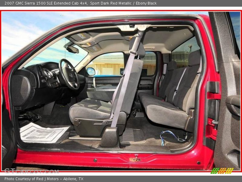 Sport Dark Red Metallic / Ebony Black 2007 GMC Sierra 1500 SLE Extended Cab 4x4