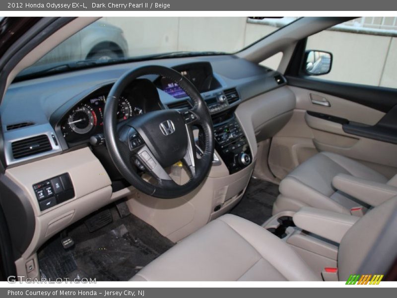 Dark Cherry Pearl II / Beige 2012 Honda Odyssey EX-L