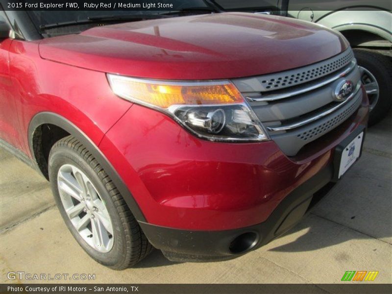 Ruby Red / Medium Light Stone 2015 Ford Explorer FWD