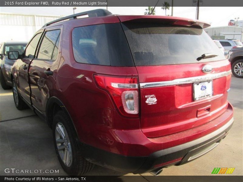 Ruby Red / Medium Light Stone 2015 Ford Explorer FWD
