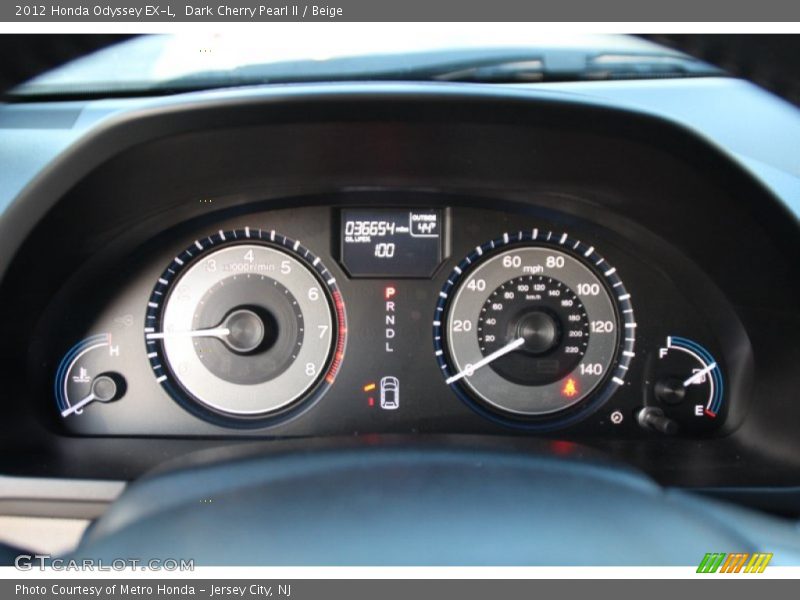 Dark Cherry Pearl II / Beige 2012 Honda Odyssey EX-L