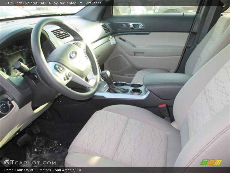 Ruby Red / Medium Light Stone 2015 Ford Explorer FWD