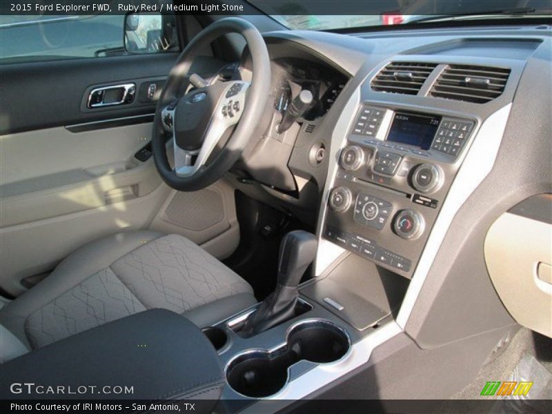 Ruby Red / Medium Light Stone 2015 Ford Explorer FWD