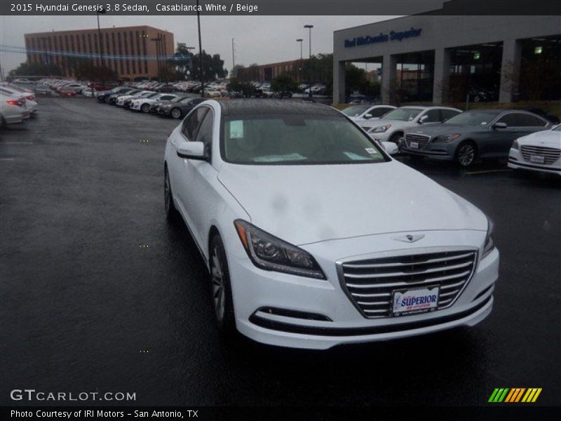 Casablanca White / Beige 2015 Hyundai Genesis 3.8 Sedan