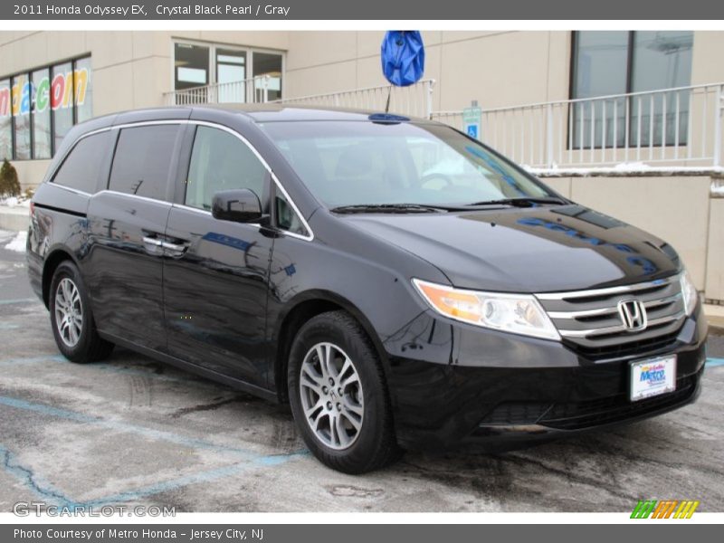 Crystal Black Pearl / Gray 2011 Honda Odyssey EX