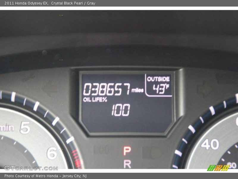 Crystal Black Pearl / Gray 2011 Honda Odyssey EX