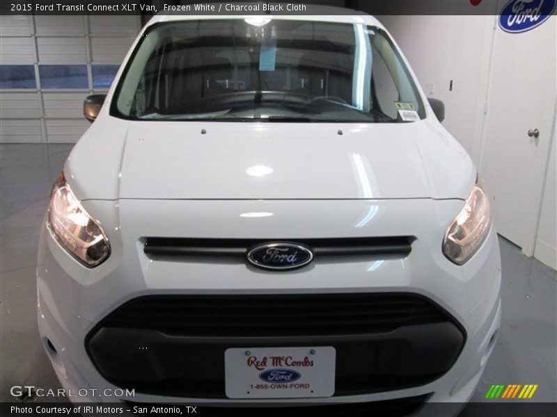Frozen White / Charcoal Black Cloth 2015 Ford Transit Connect XLT Van