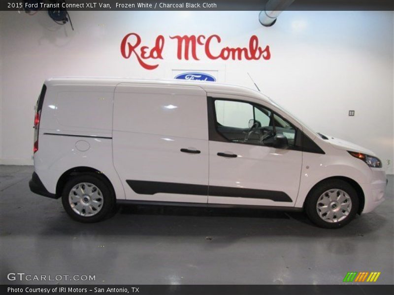 Frozen White / Charcoal Black Cloth 2015 Ford Transit Connect XLT Van