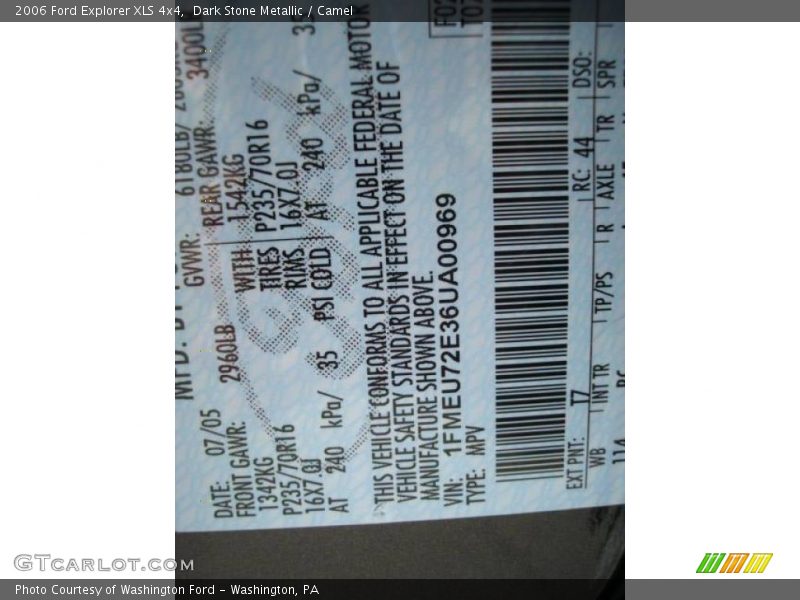 Dark Stone Metallic / Camel 2006 Ford Explorer XLS 4x4