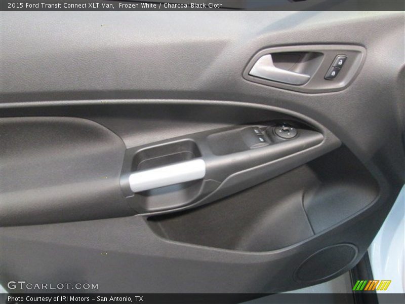 Frozen White / Charcoal Black Cloth 2015 Ford Transit Connect XLT Van