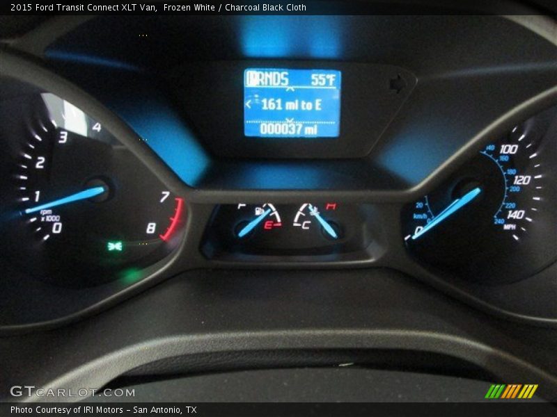 Frozen White / Charcoal Black Cloth 2015 Ford Transit Connect XLT Van