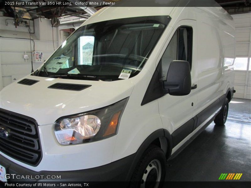 Oxford White / Pewter 2015 Ford Transit Van 350 HR Long